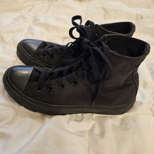 All Black Converse All Star High Top Sneakers